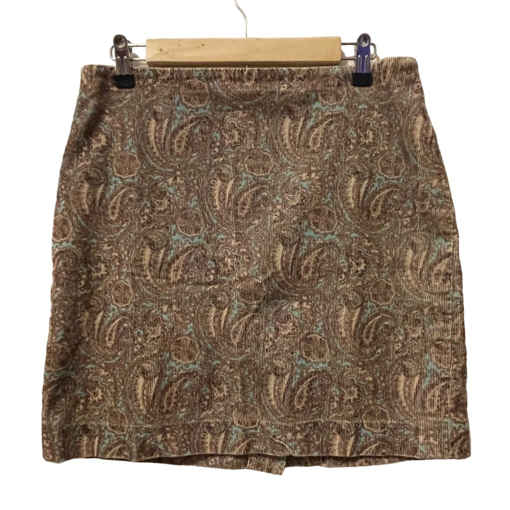 Vintage Paisley Corduroy Skirt